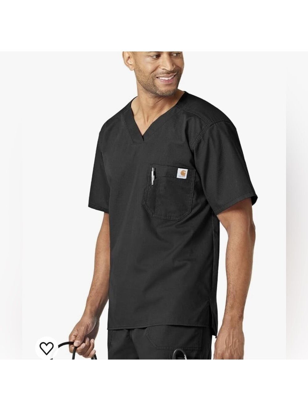 CARHARTT BLACK MENS UTILITY WORK WEAR SHORT SLEEVE TOP SZ SMALL